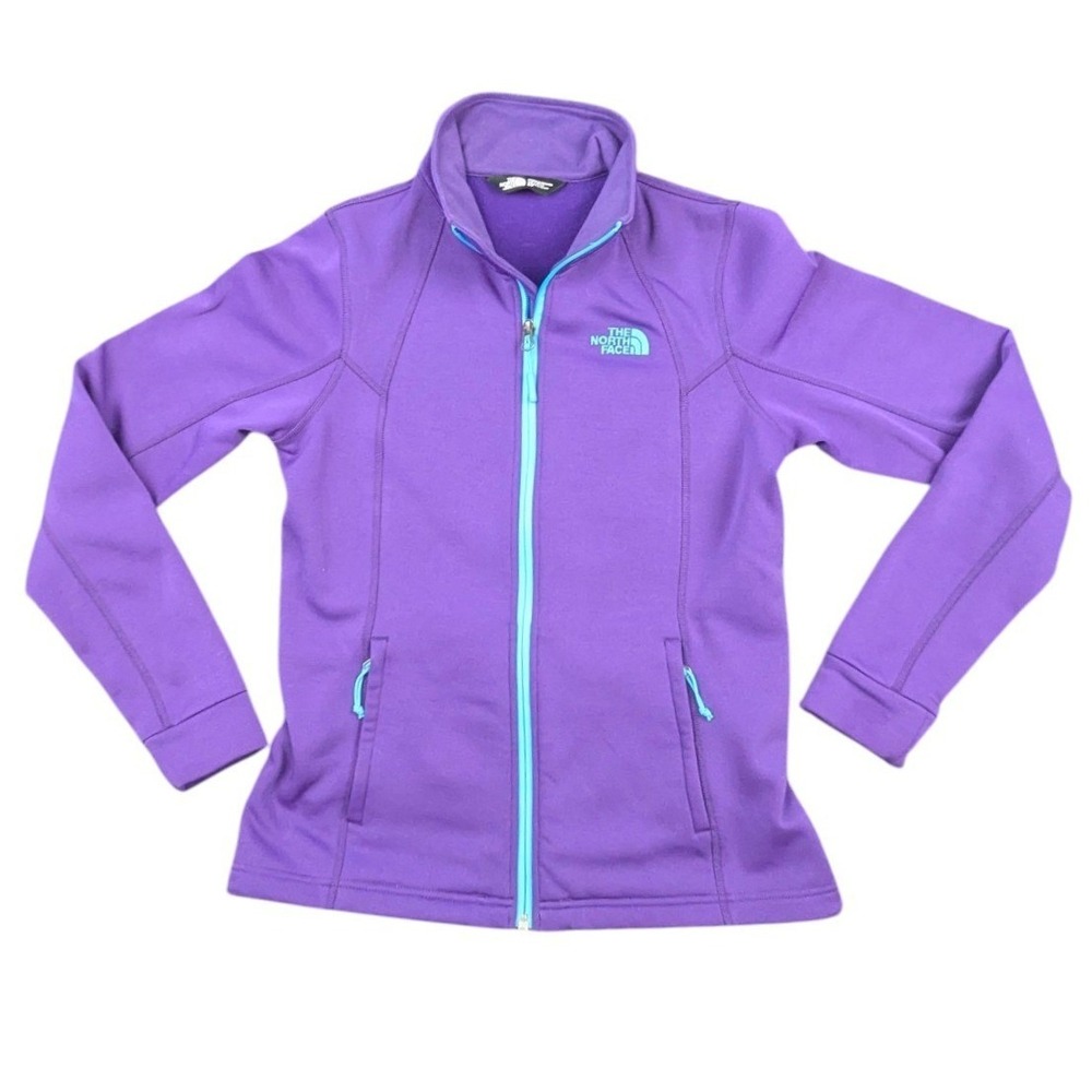 The North Face Womens Purple TKA Stretch‎ Fleece Full Zip Jacket Size S